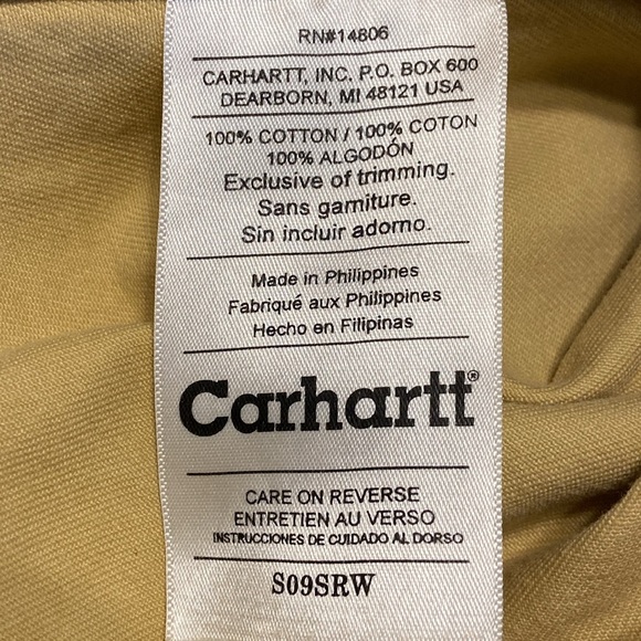 Carhartt Vintage Heavy Duty Cotton Canvas Button Up Work Shirt Size X Large - Picture 12 of 13